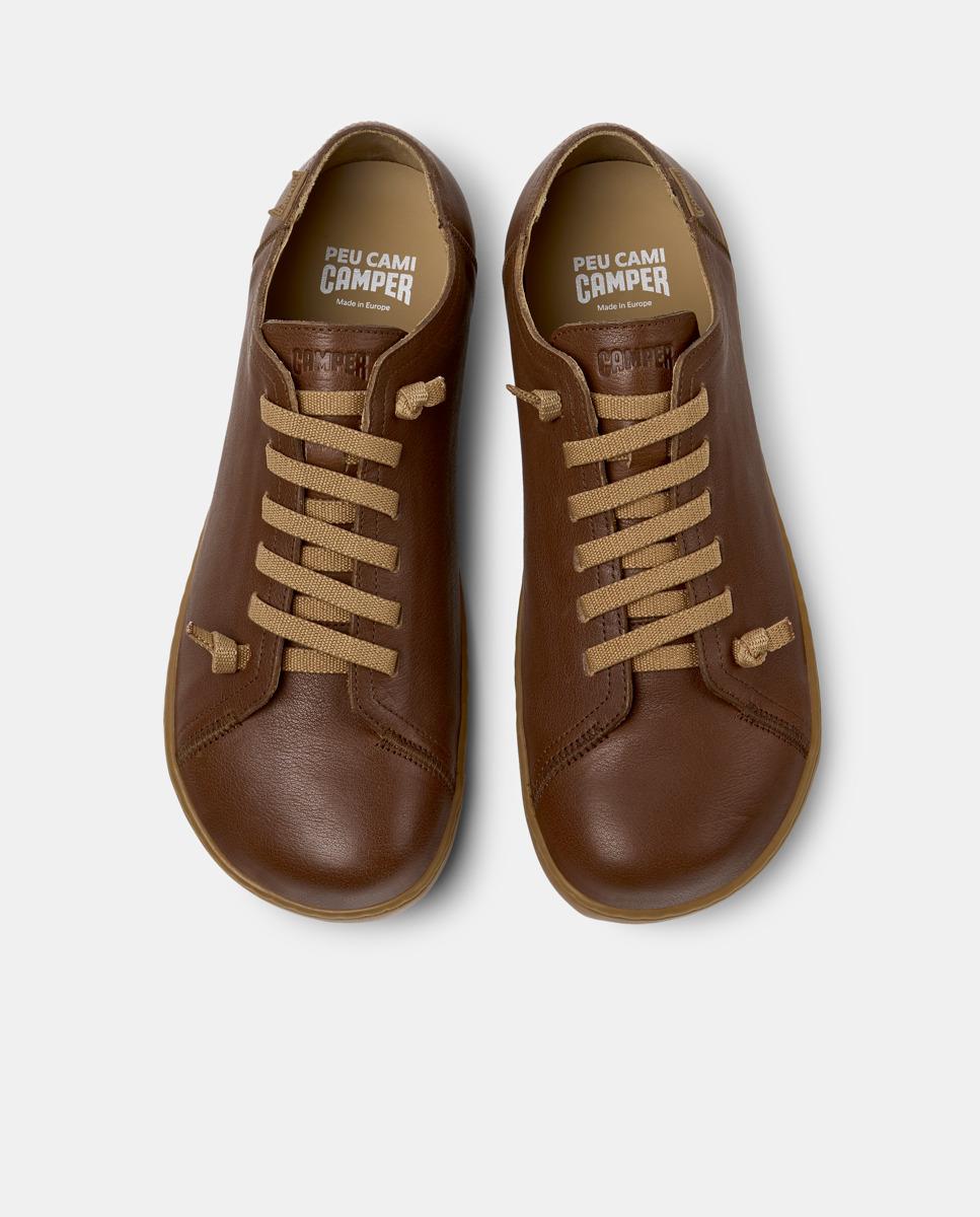 Zapatillas de piel de hombre peu cami - Camper - Marrón Marrón-3