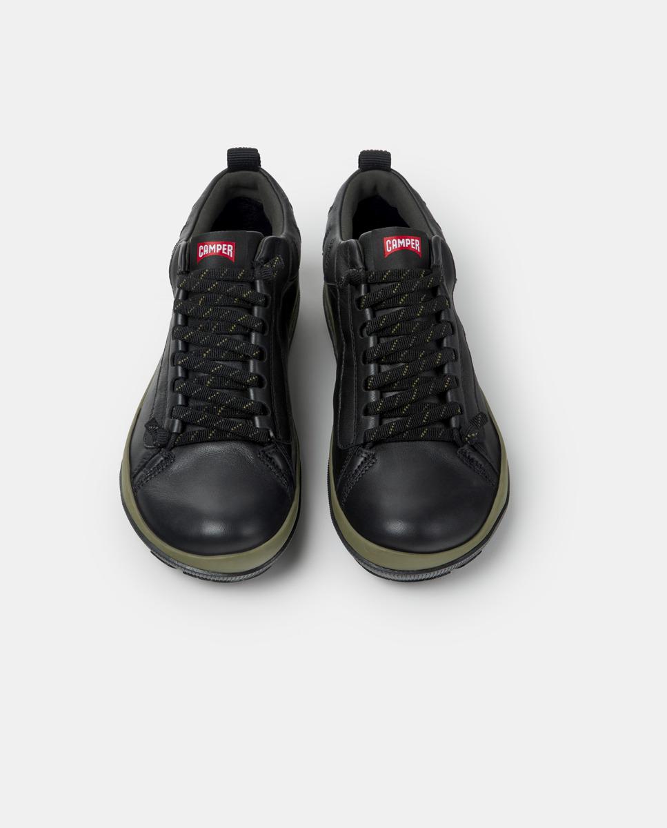Zapatillas de piel de hombre peu pista gm con cordones - Camper - Negro Negro-3