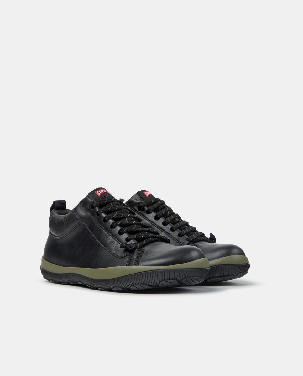 Zapatillas de piel de hombre peu pista gm con cordones - Camper - Negro Negro-5