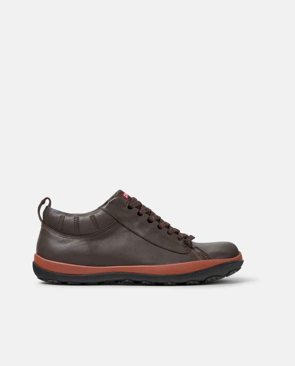 Imagen 0 de Zapatillas de piel de hombre peu pista gm con cordones Marrón