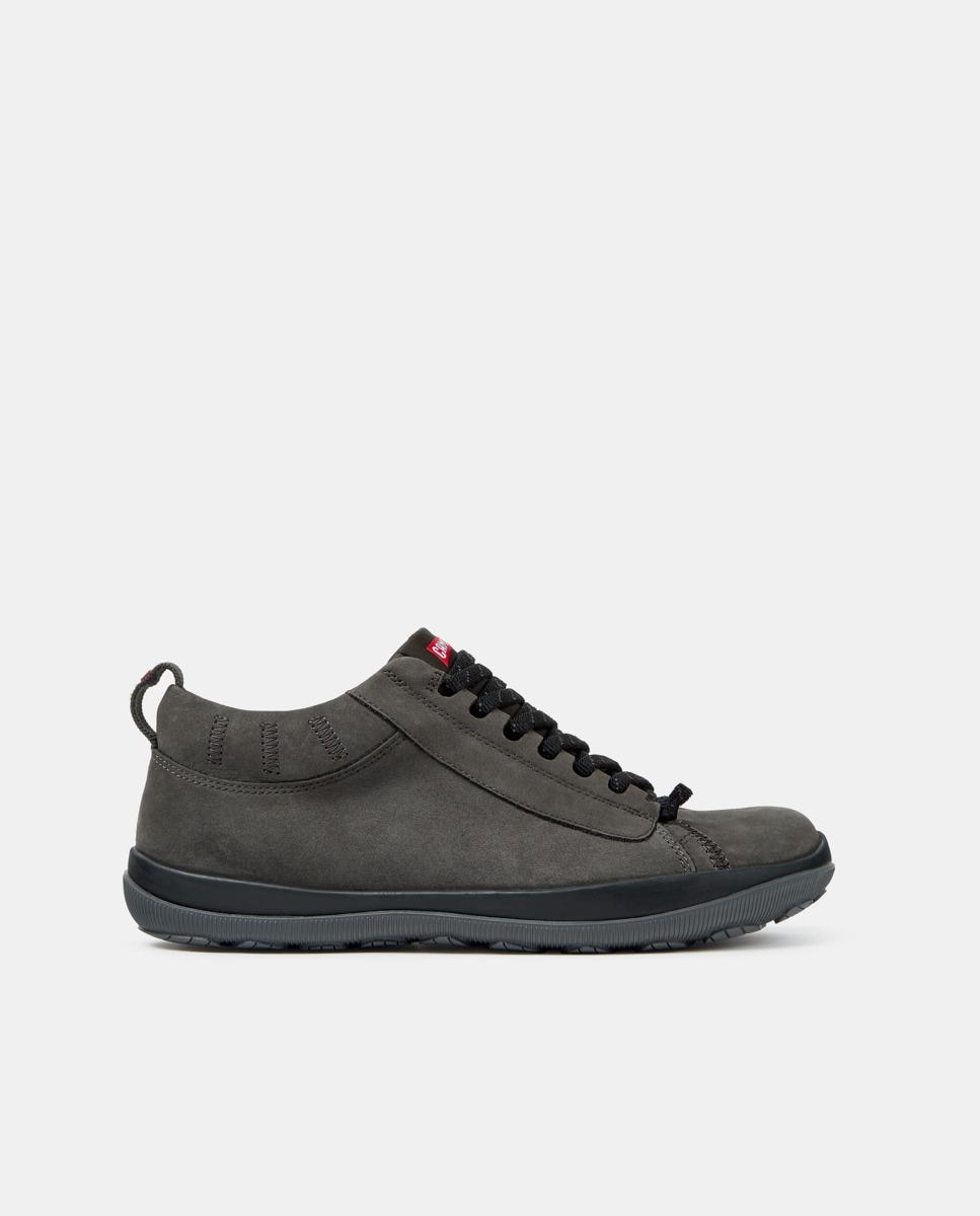Zapatillas de piel de hombre peu pista gm con cordones - Camper - Gris Gris-1