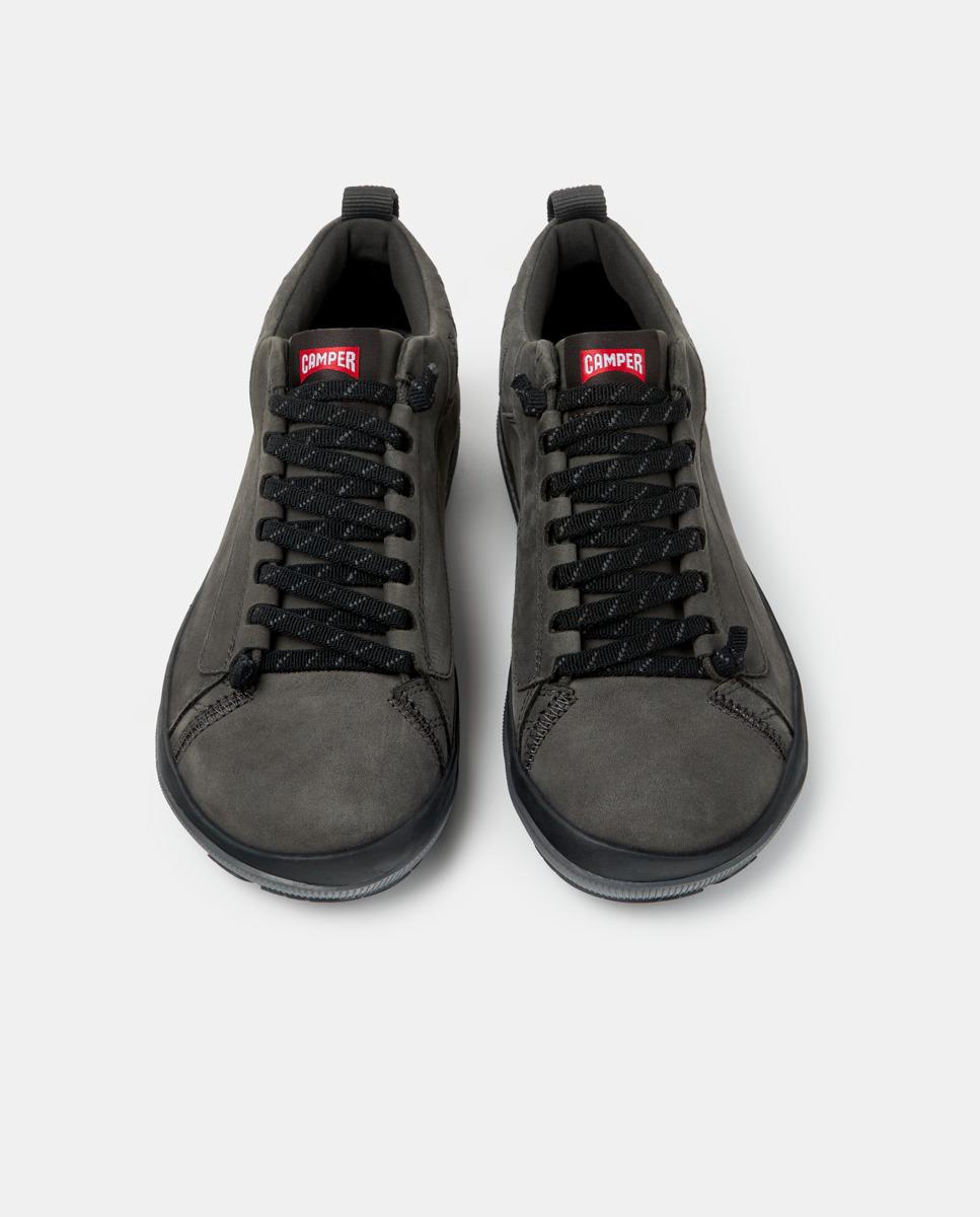 Zapatillas de piel de hombre peu pista gm con cordones - Camper - Gris Gris-2