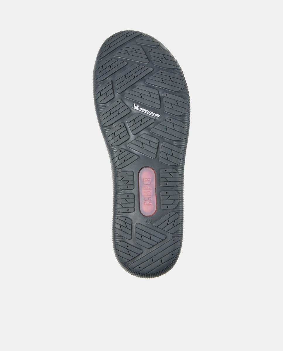 Zapatillas de piel de hombre peu pista gm con cordones - Camper - Gris Gris-5