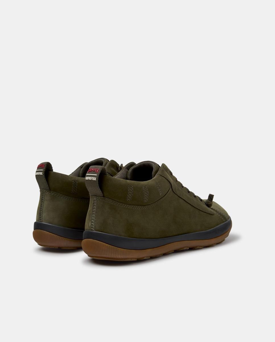 Zapatillas de piel de hombre peu pista gm con cordones - Camper - Verde Verde-4