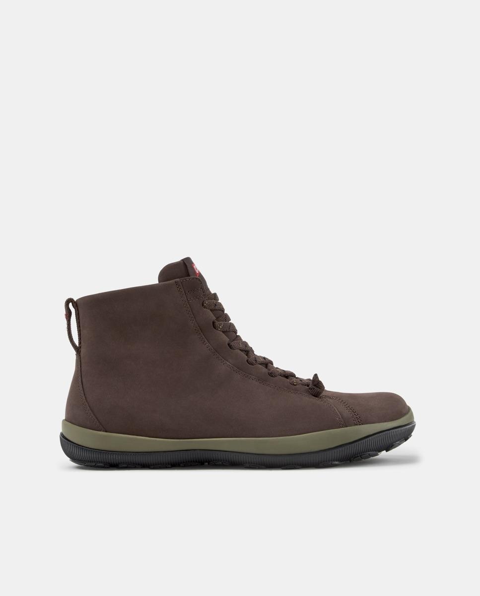 Zapatillas de piel de hombre peu pista gm con cordones - Camper - Marrón Marrón-1