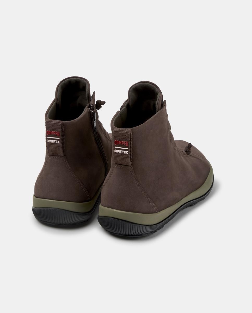 Zapatillas de piel de hombre peu pista gm con cordones - Camper - Marrón Marrón-4