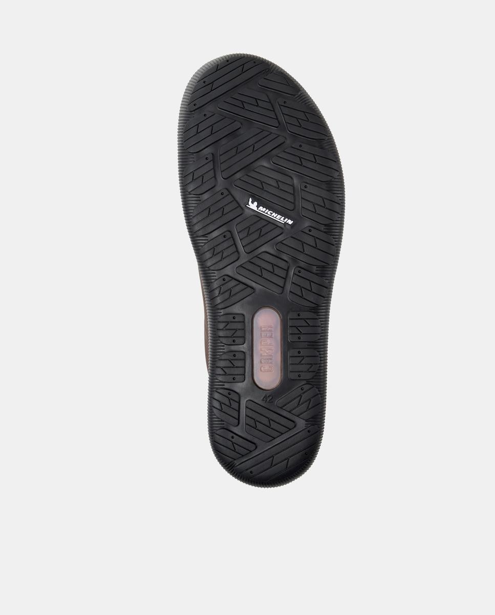 Zapatillas de piel de hombre peu pista gm con cordones - Camper - Marrón Marrón-5