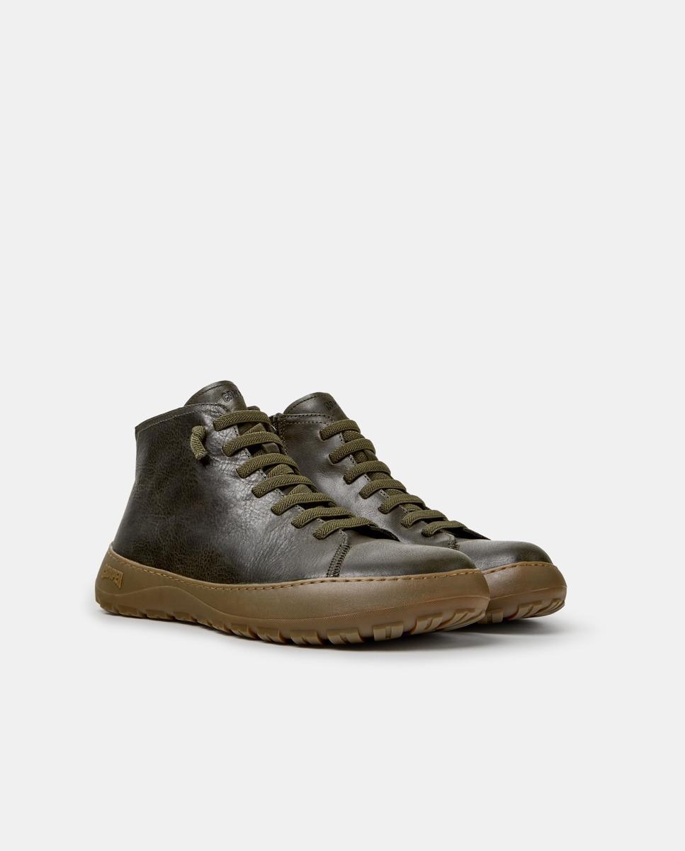 Botines de hombre de piel peu serra - Camper - Verde Verde-3