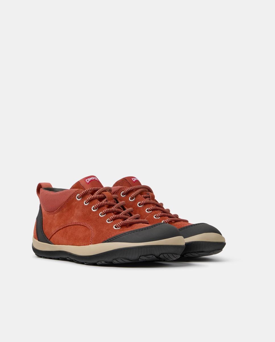 Zapatillas de piel de hombre peu pista gm - Camper - Rojo Rojo-3