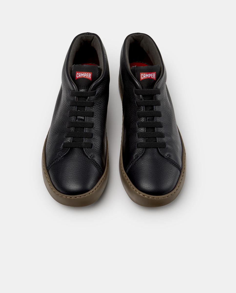 Zapatillas altas de hombre peu touring de piel - Camper - Negro Negro-3