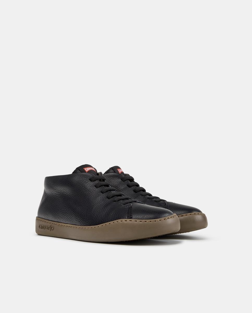 Zapatillas altas de hombre peu touring de piel - Camper - Negro Negro-5