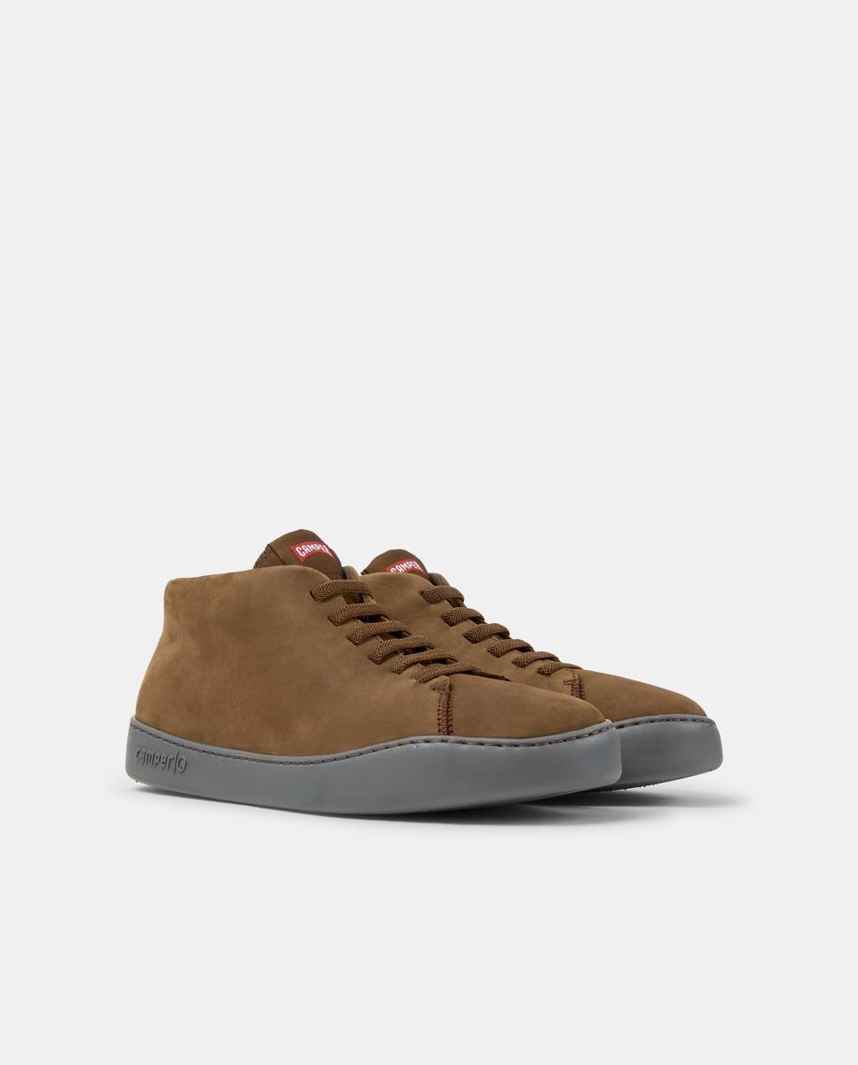 Zapatillas altas de hombre peu touring de piel - Camper - Marrón Marrón-3