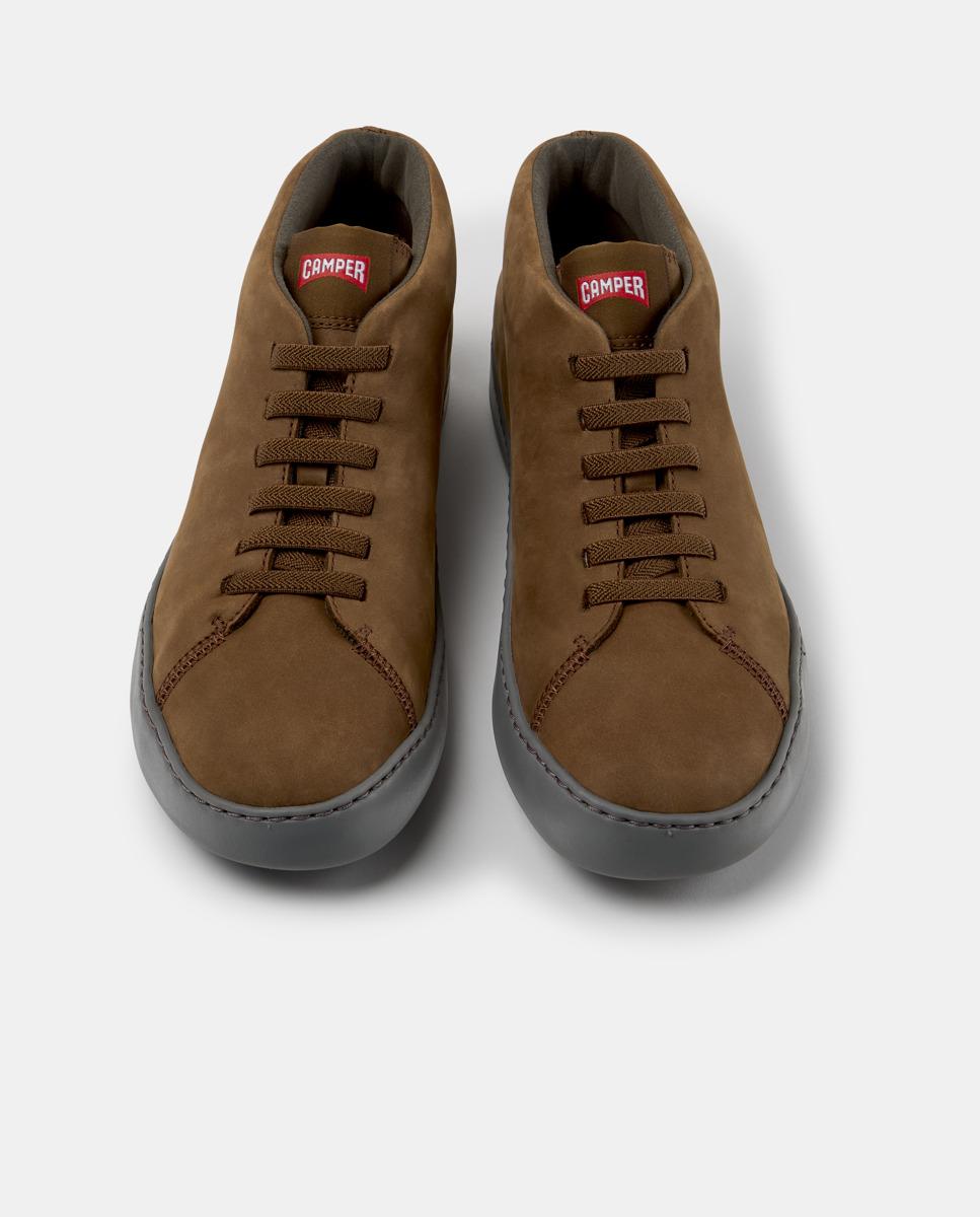 Zapatillas altas de hombre peu touring de piel - Camper - Marrón Marrón-2