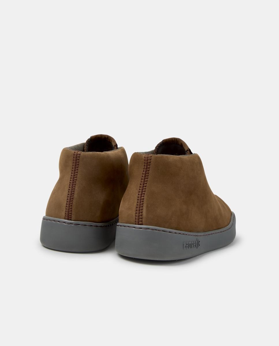 Zapatillas altas de hombre peu touring de piel - Camper - Marrón Marrón-4