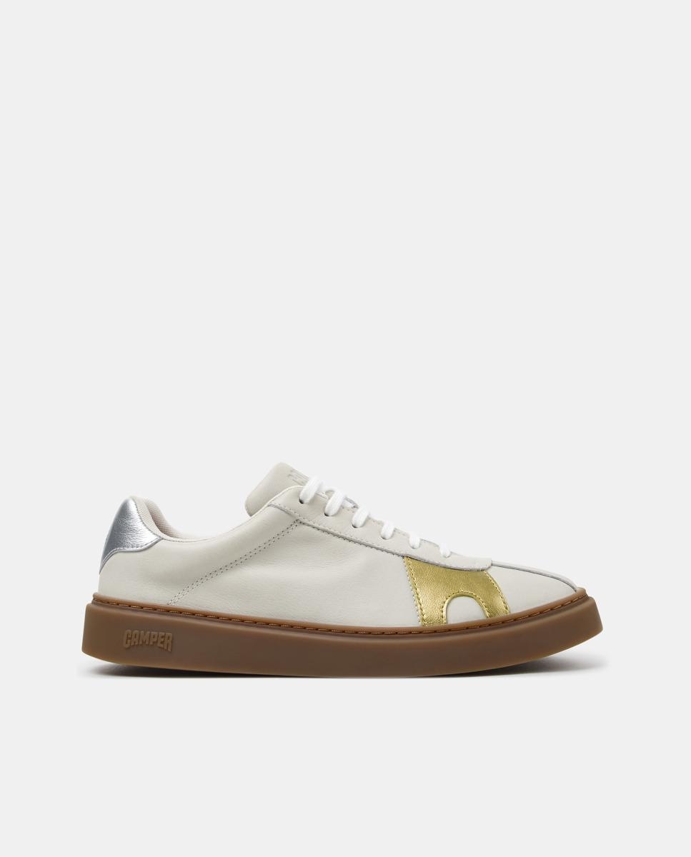 Zapatillas de piel de hombre runner twentyfive twins - Camper - Crema Crema-1