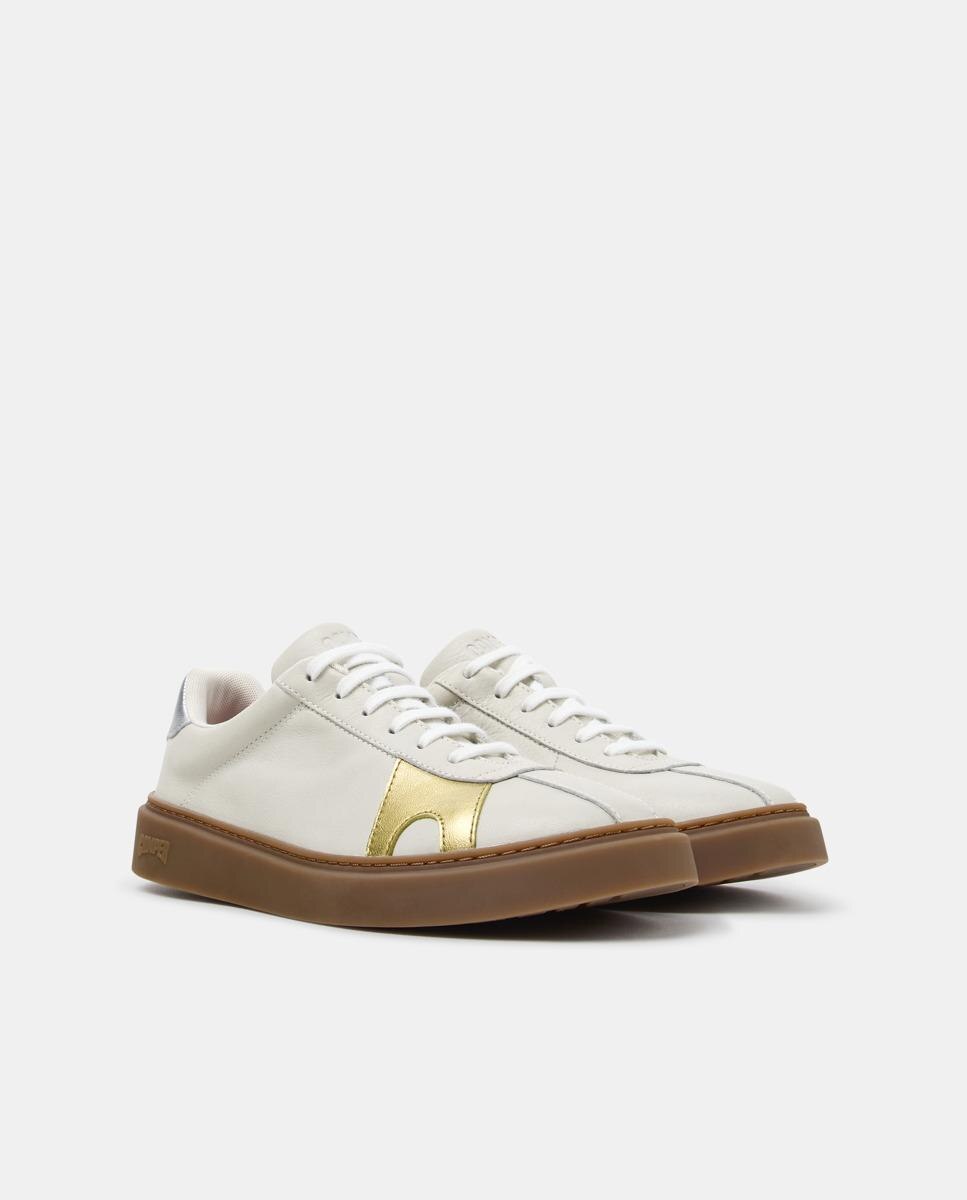 Zapatillas de piel de hombre runner twentyfive twins - Camper - Crema Crema-3