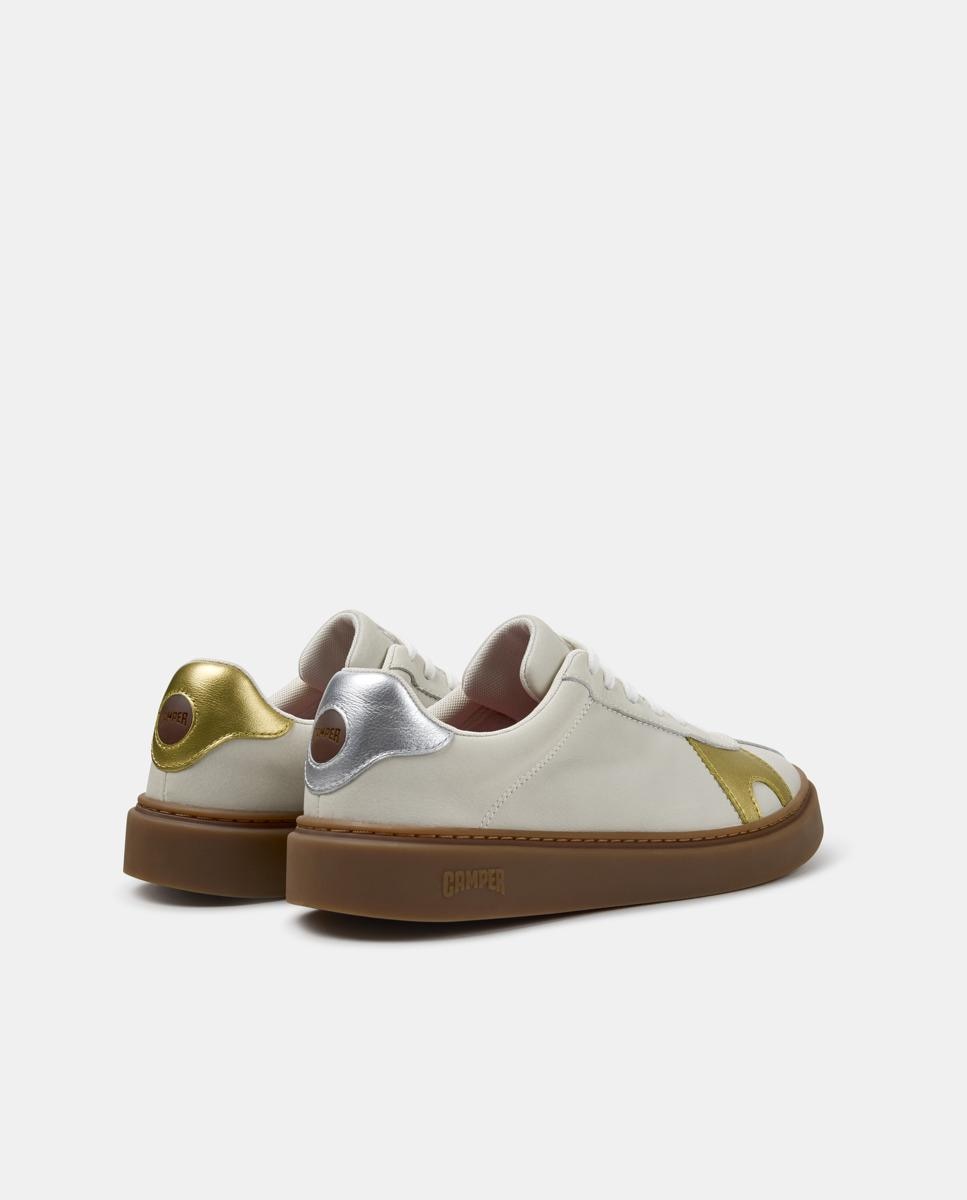 Zapatillas de piel de hombre runner twentyfive twins - Camper - Crema Crema-4