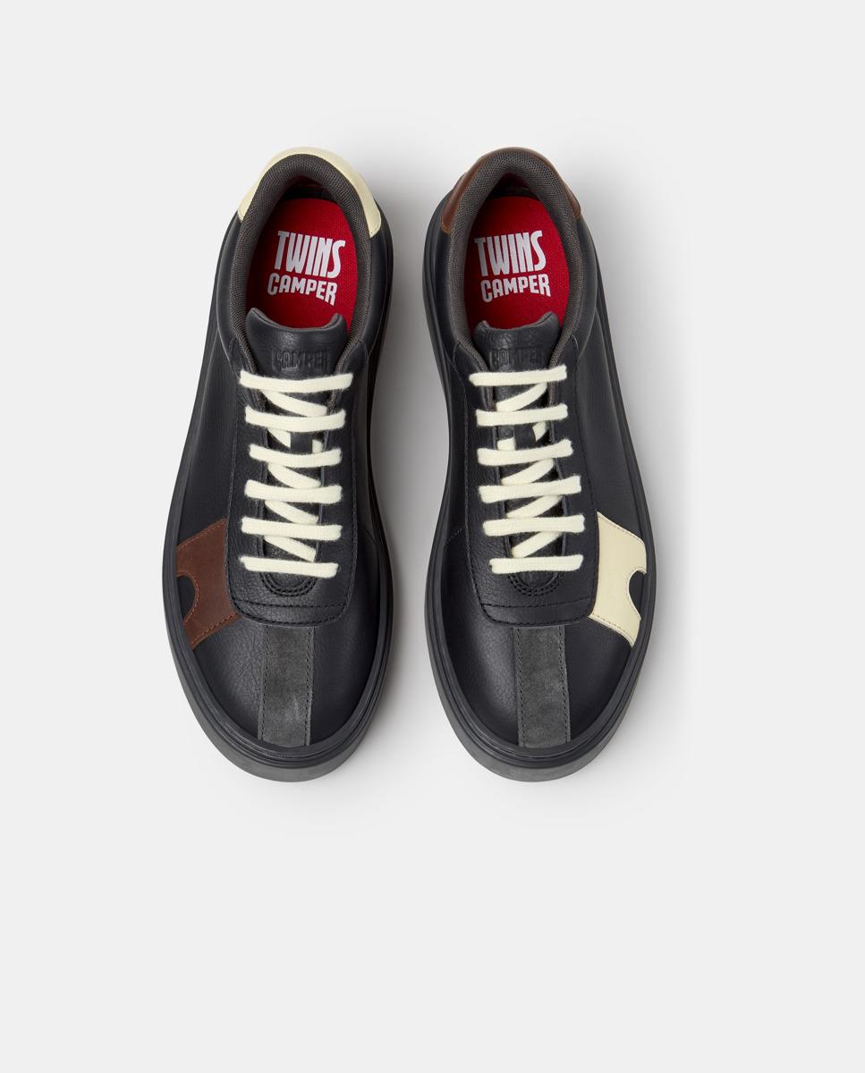 Zapatillas de piel de hombre runner twentyfive twins - Camper - Negro Negro-3