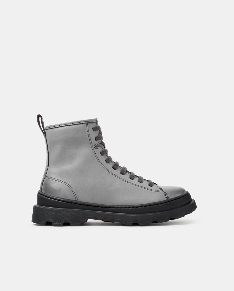 Imagen 0 de Botines militares de mujer de piel brutus+ Gris