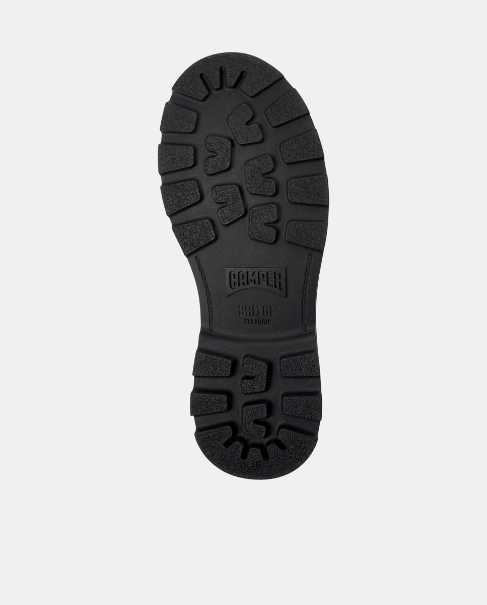 Botines militares de mujer de piel brutus+ - Camper - Gris Gris-5