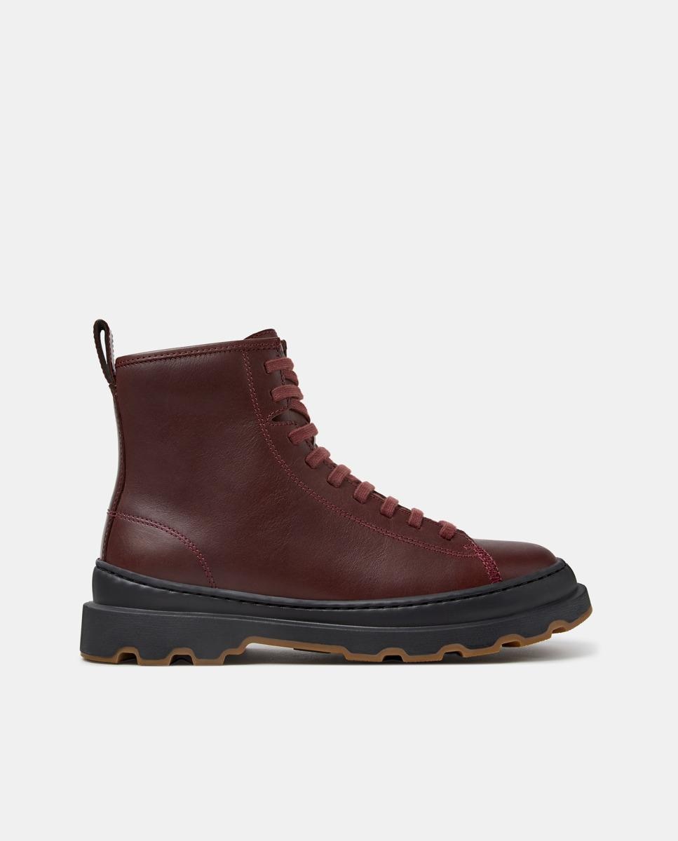 Botines de mujer de piel brutus+ - Camper - Burdeos Burdeos-1