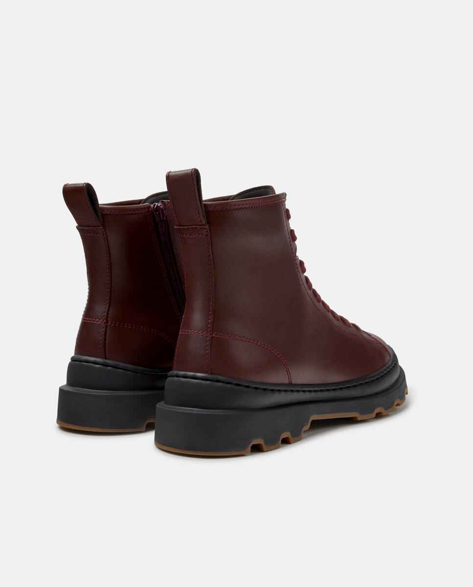 Botines de mujer de piel brutus+ - Camper - Burdeos Burdeos-4