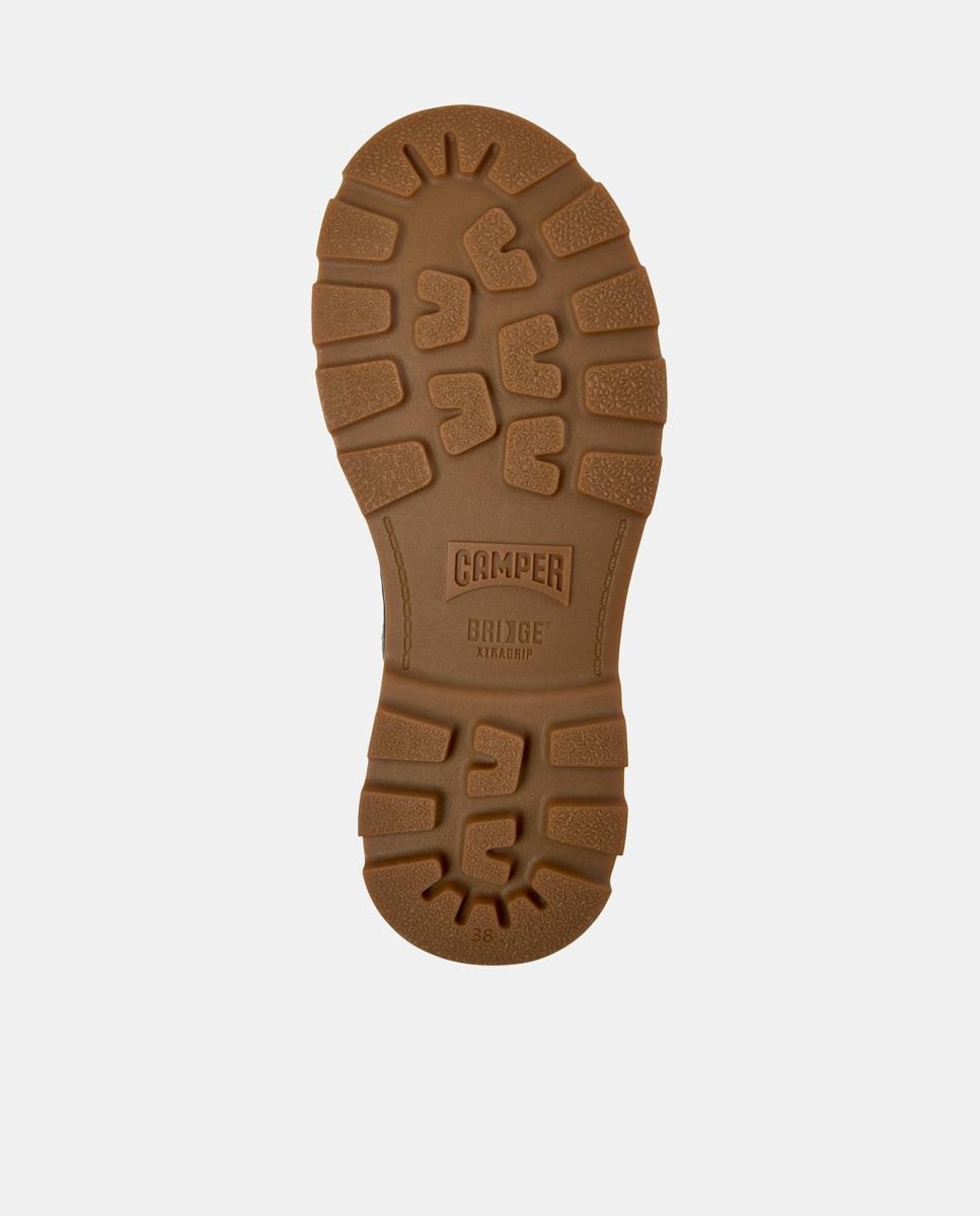 Botines militares de mujer de piel brutus+ - Camper - Marrón oscuro Marrón oscuro-5