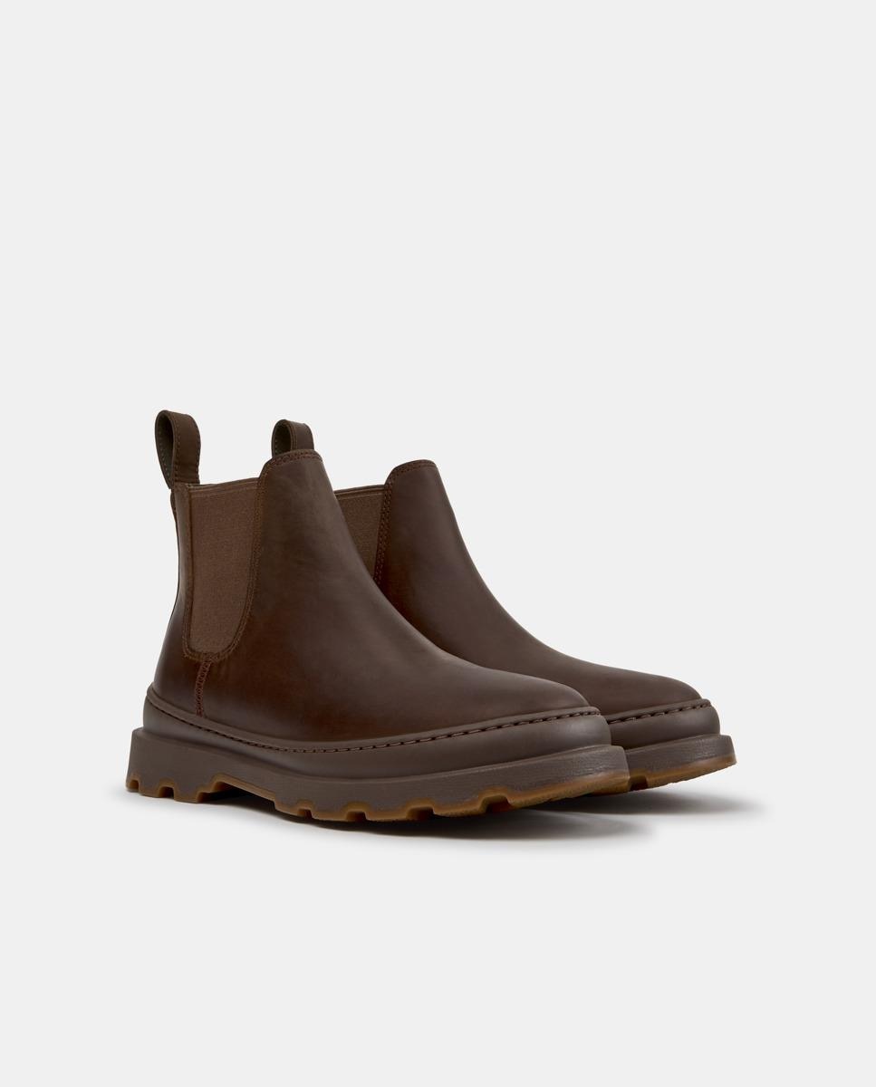 Botines de mujer de piel brutus+ - Camper - Marrón Marrón-3