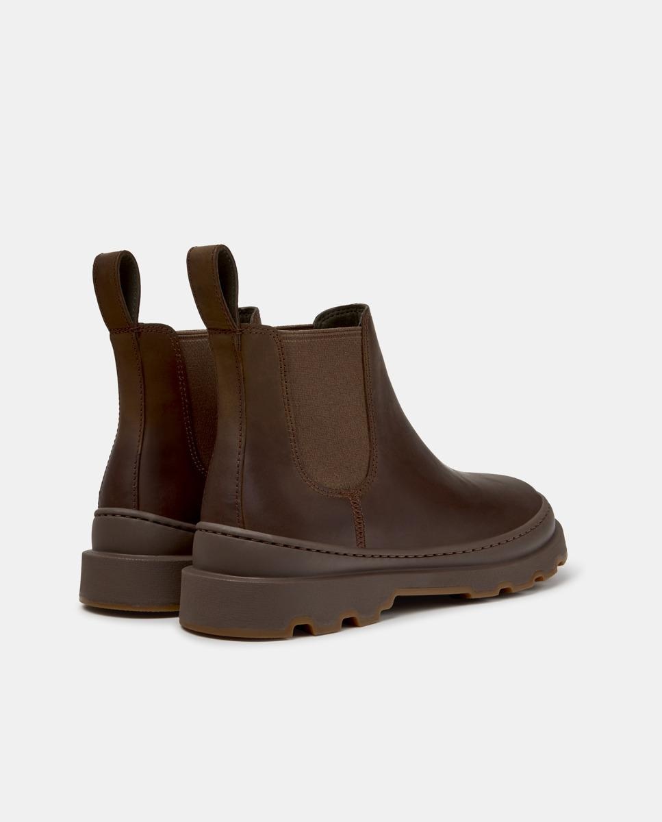 Botines de mujer de piel brutus+ - Camper - Marrón Marrón-4