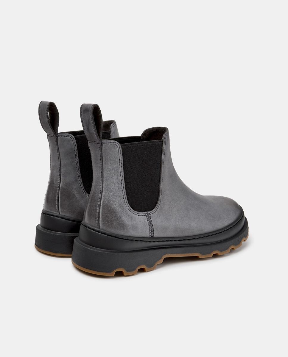 Botines de mujer de piel brutus+ - Camper - Gris Gris-4