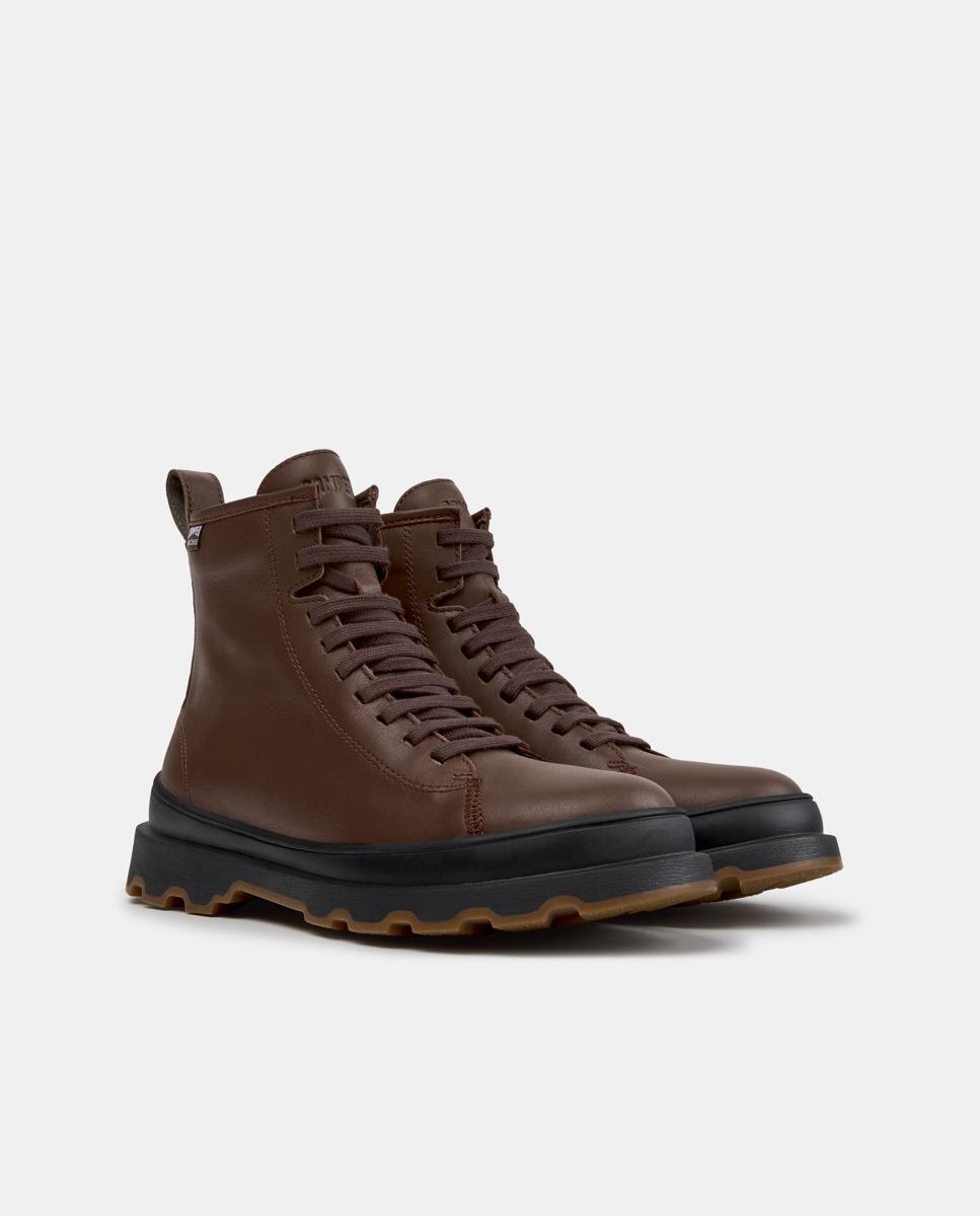 Botines de mujer de piel brutus+ - Camper - Marrón Marrón-3
