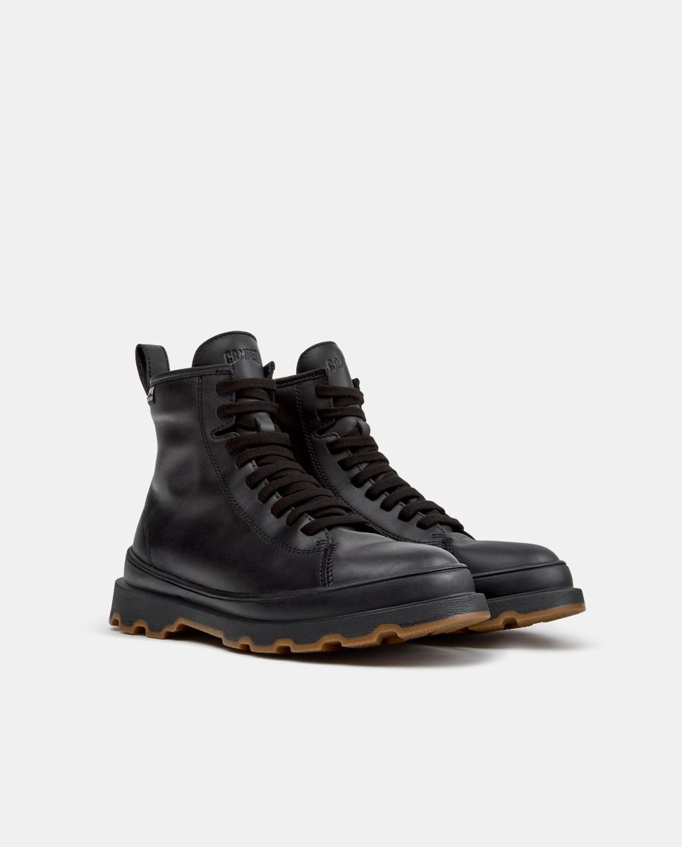 Botines de mujer de piel brutus+ - Camper - Negro Negro-3