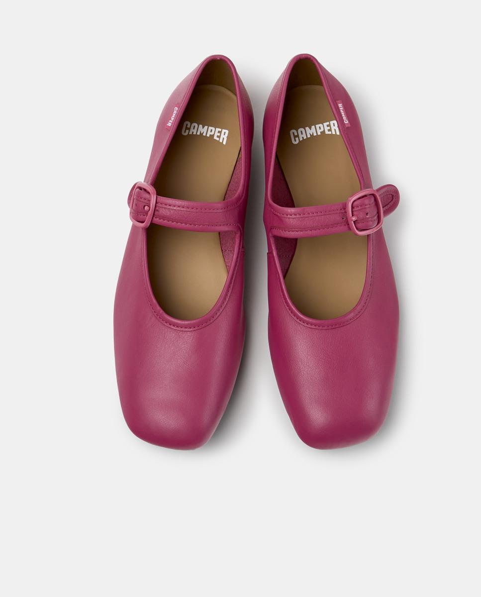 Merceditas planas de mujer casi myra de piel - Camper - Rosa Rosa-3