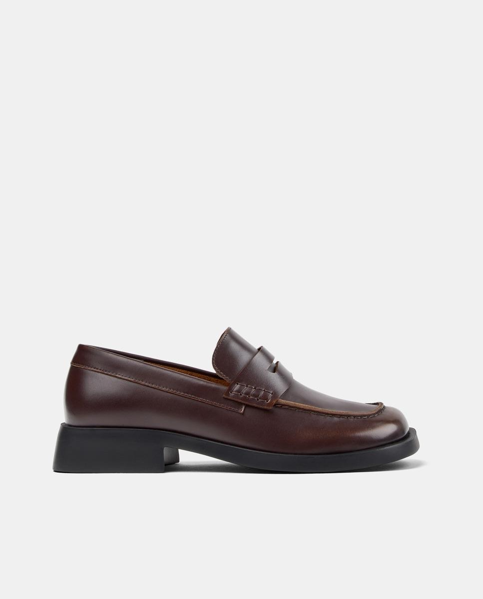 Mocasines de piel de mujer donna - Camper - Marrón Marrón-1
