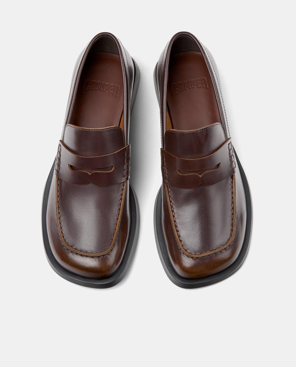Mocasines de piel de mujer donna - Camper - Marrón Marrón-3