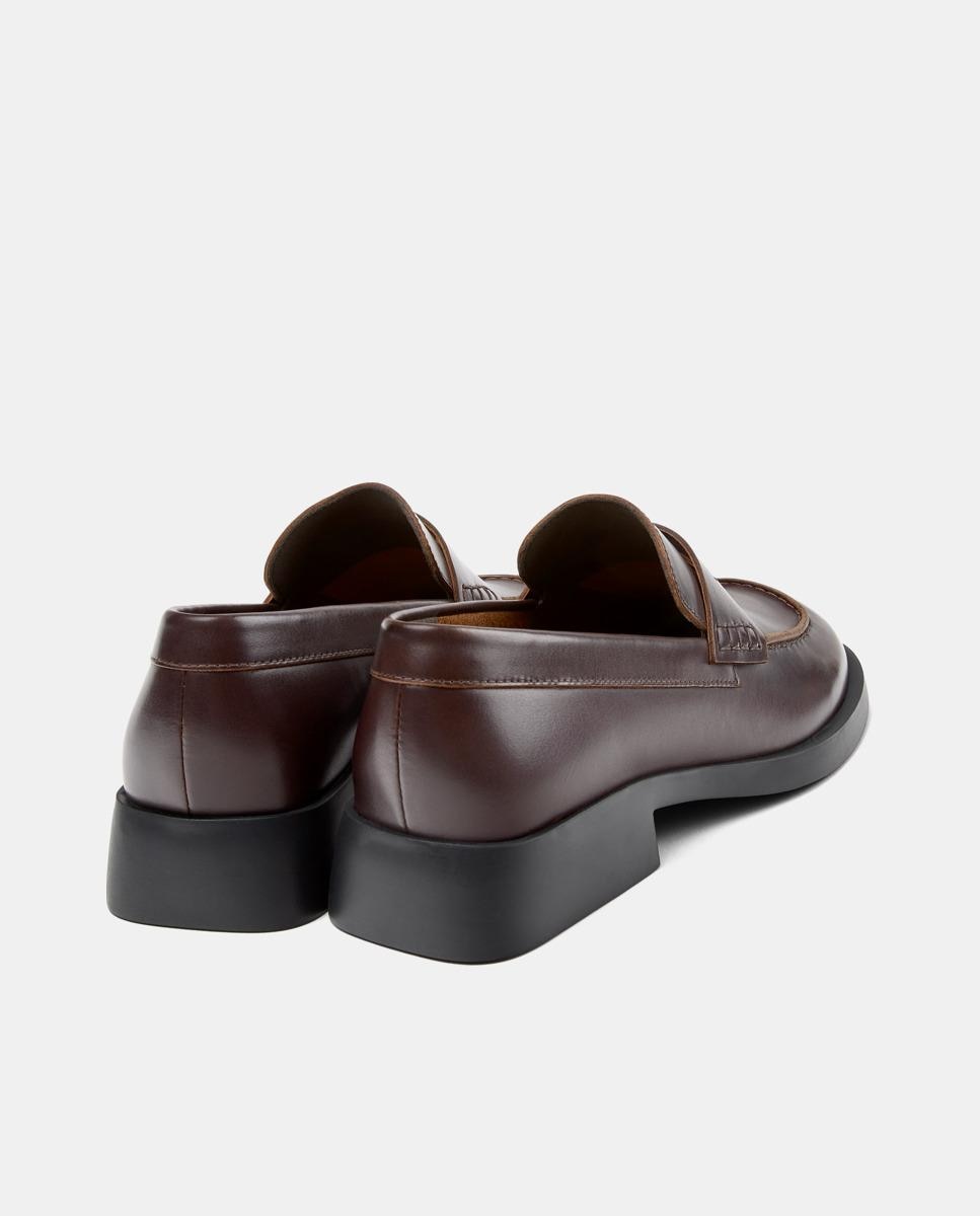 Mocasines de piel de mujer donna - Camper - Marrón Marrón-4