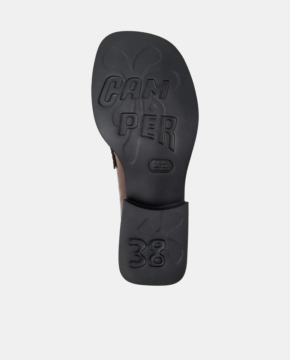 Mocasines de piel de mujer donna - Camper - Negro / Natural Negro / Natural-5
