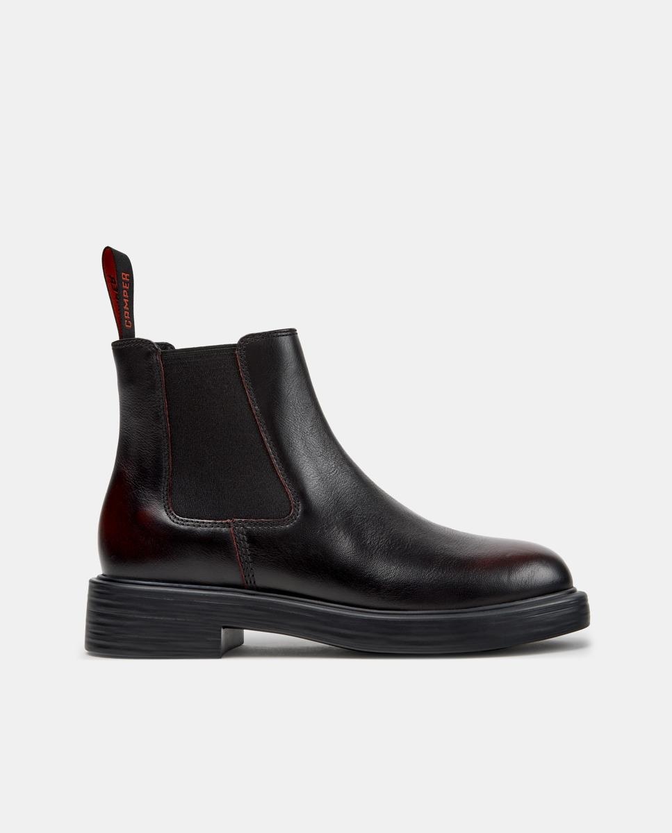 Botines de mujer de piel dean - Camper - Granate Granate-1