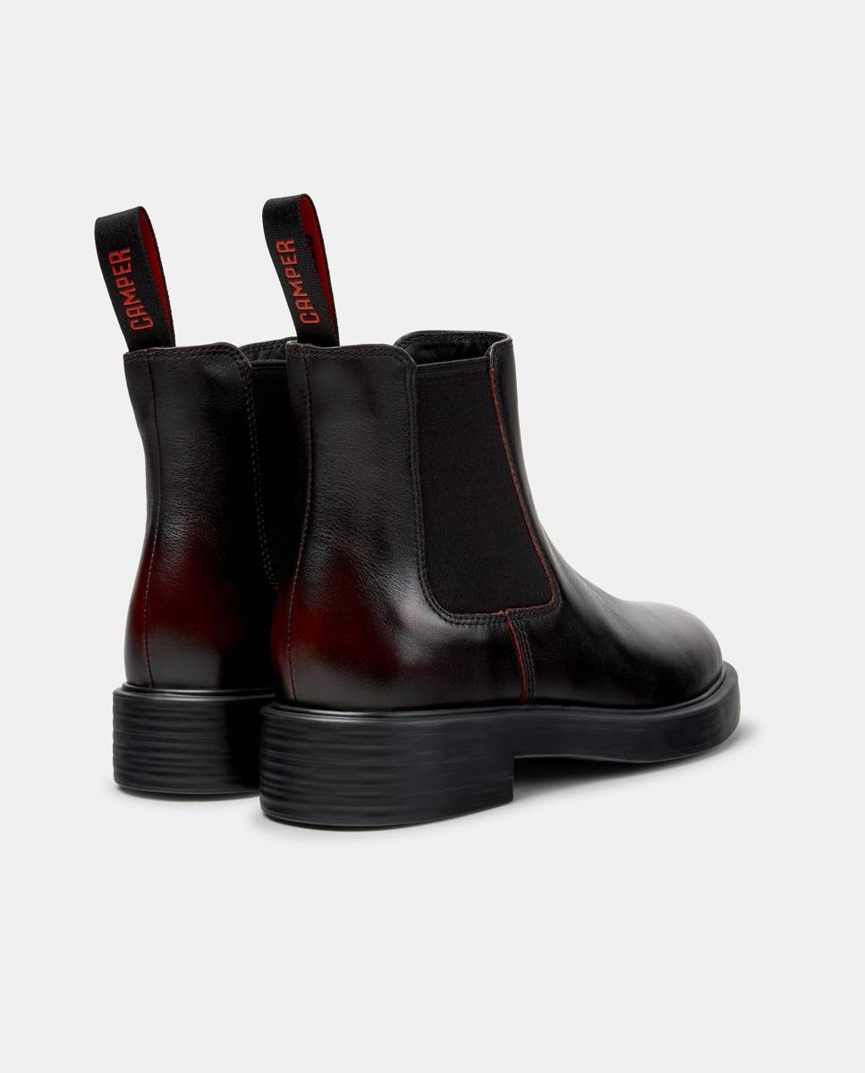 Botines de mujer de piel dean - Camper - Granate Granate-4