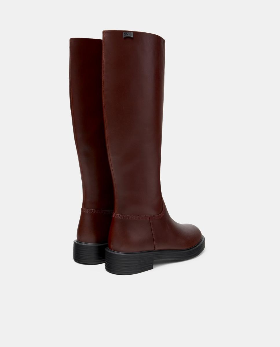 Botas de mujer altas dean de piel - Camper - Burdeos Burdeos-3