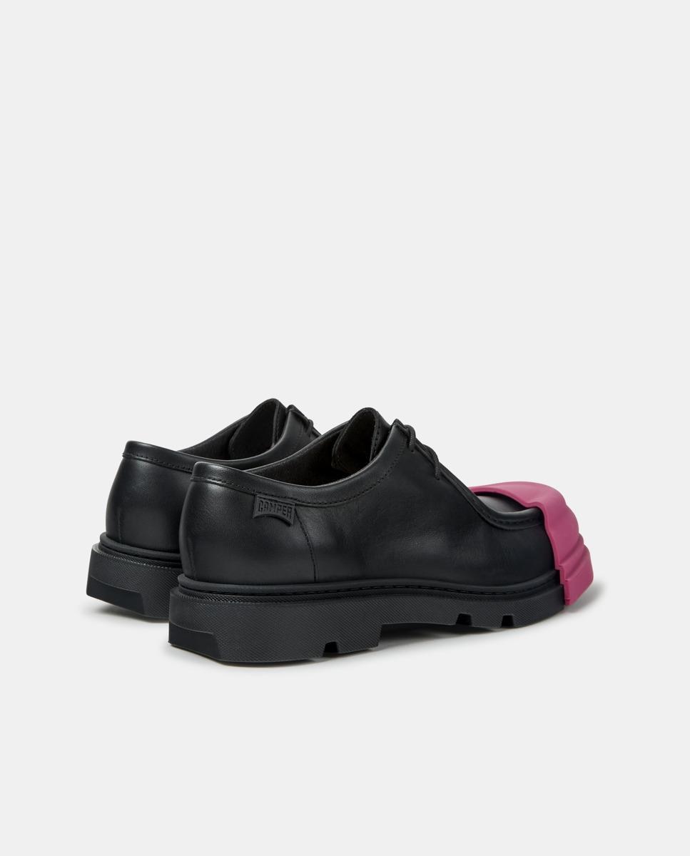 Mocasines planos de mujer junction en piel - Camper - Rosa Rosa-2