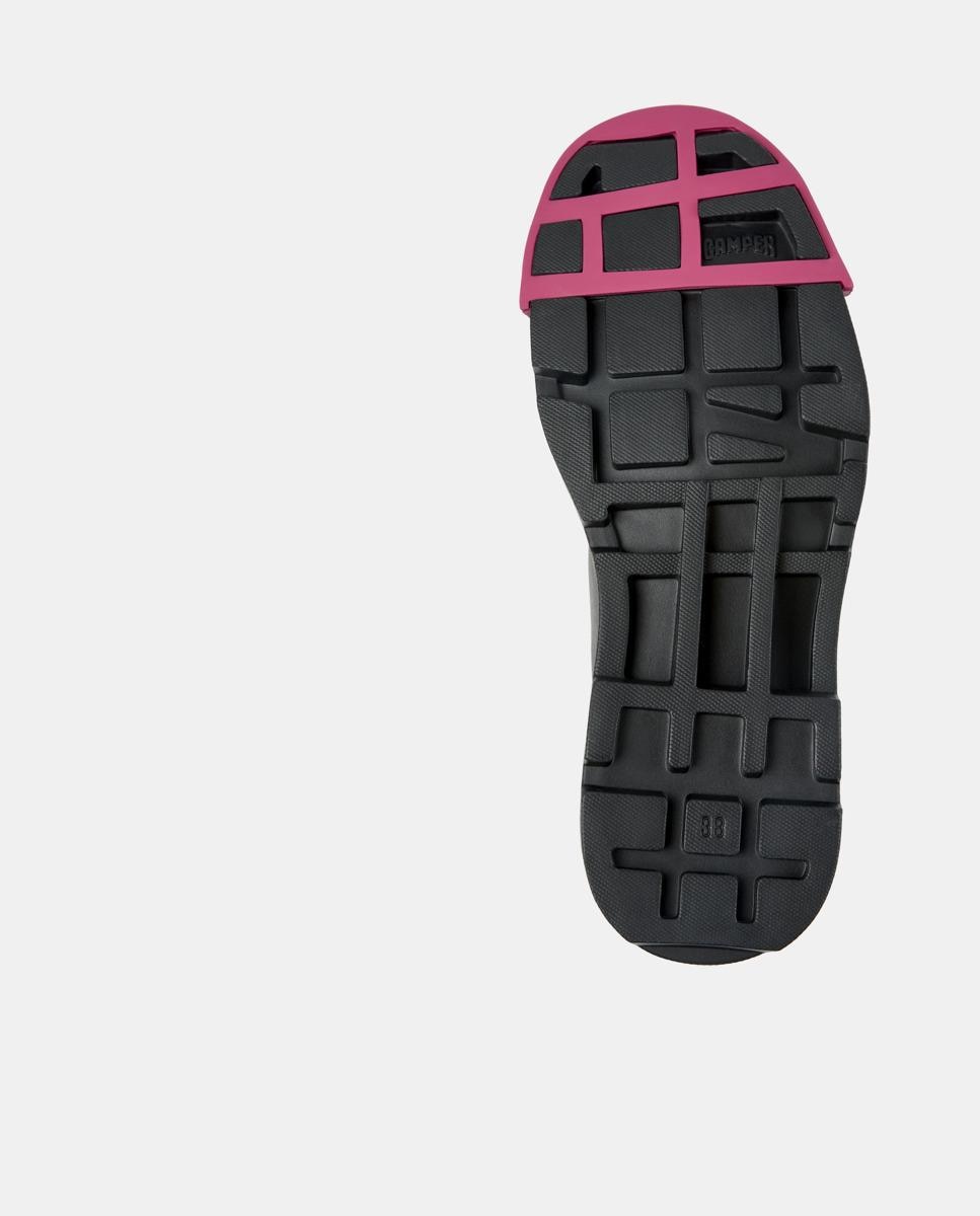 Mocasines planos de mujer junction en piel - Camper - Rosa Rosa-4