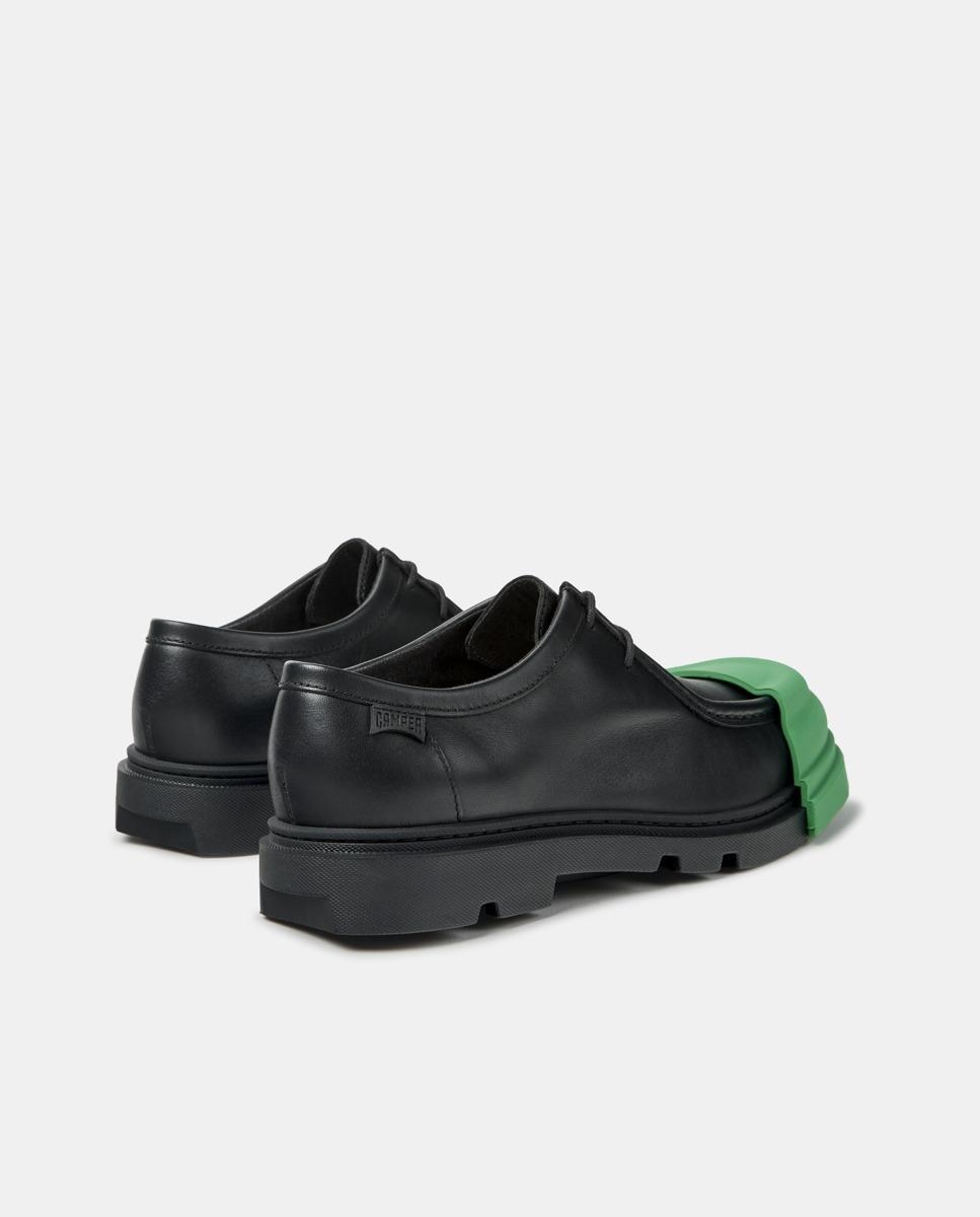 Mocasines planos de mujer junction en piel - Camper - Verde Verde-2