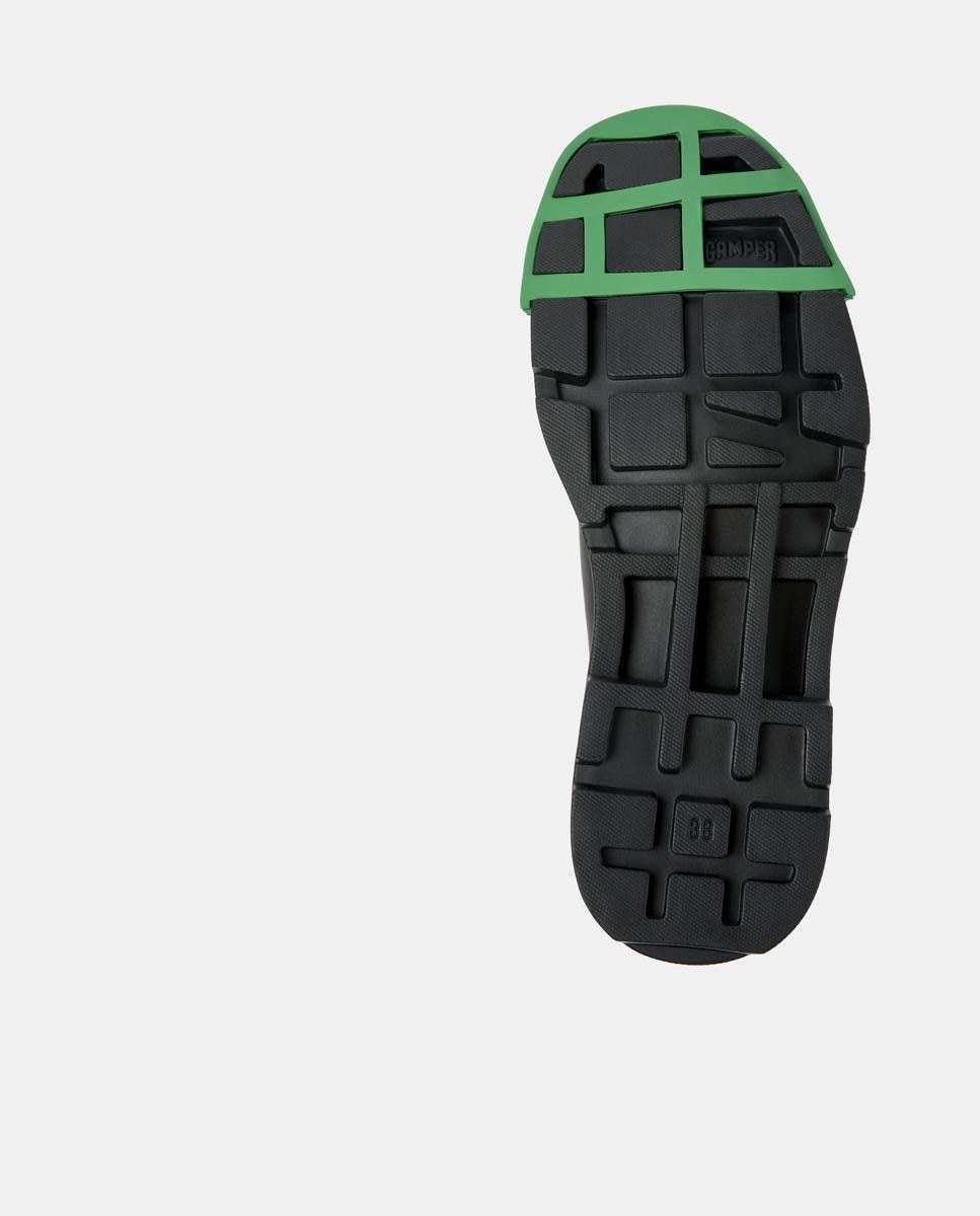 Mocasines planos de mujer junction en piel - Camper - Verde Verde-4