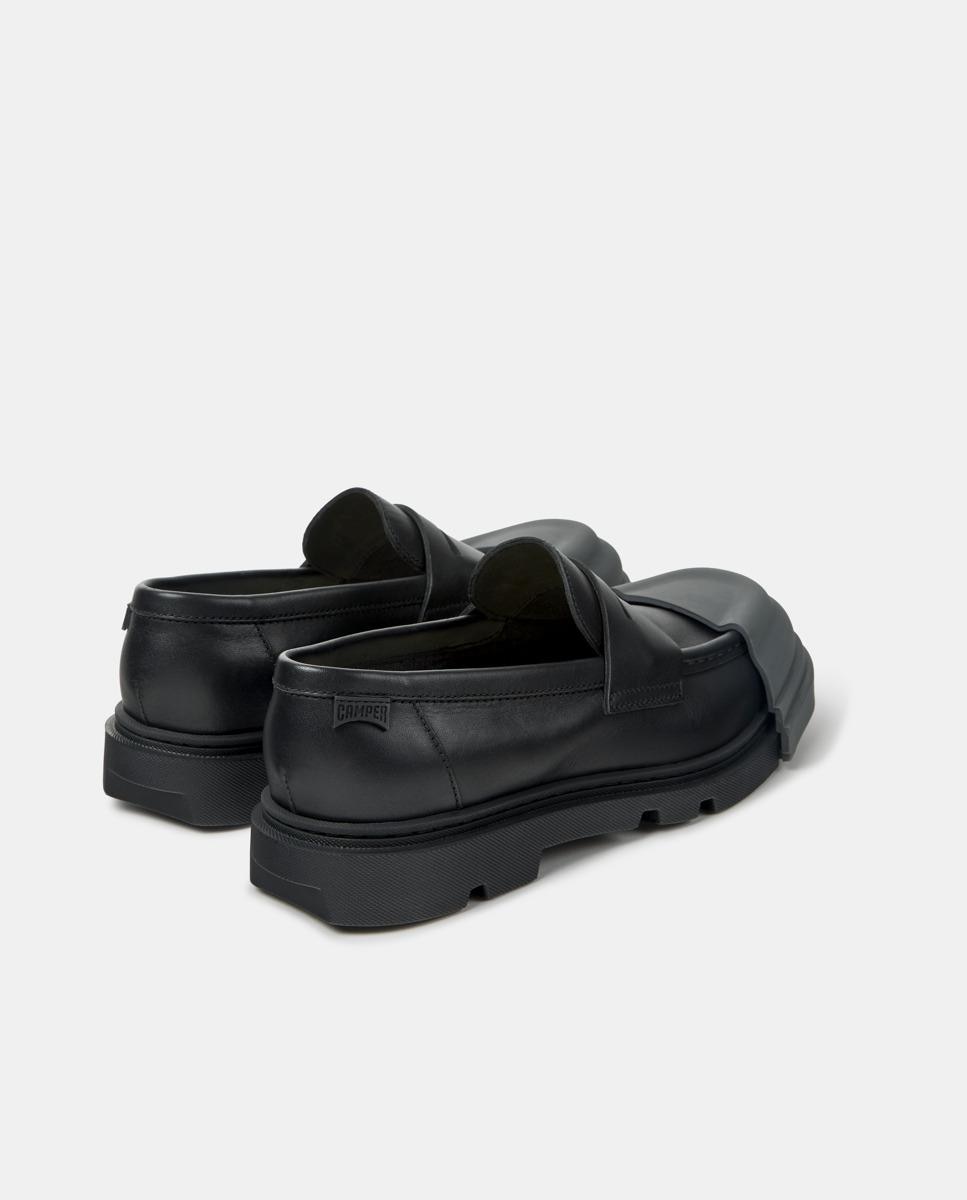 Mocasines planos de mujer de piel junction - Camper - Negro Negro-2