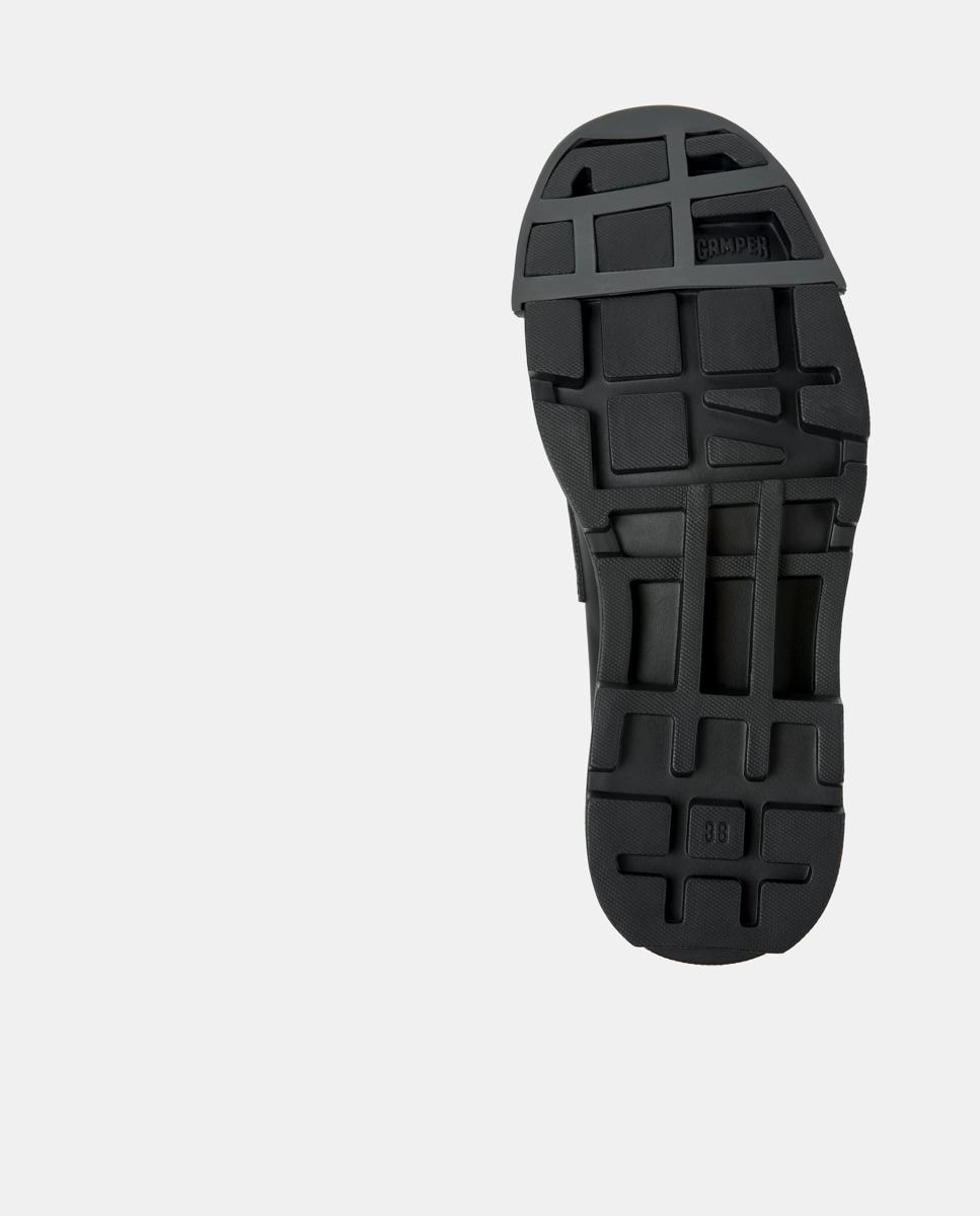 Mocasines planos de mujer de piel junction - Camper - Negro Negro-4