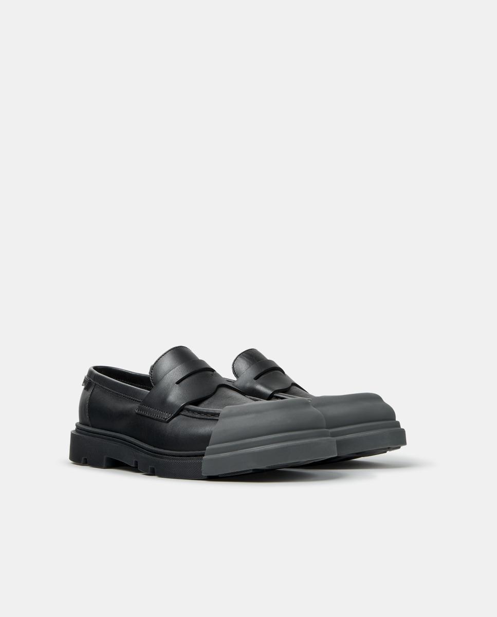 Mocasines planos de mujer de piel junction - Camper - Negro Negro-5