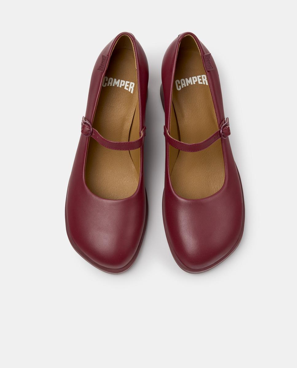 Zapatos de salón de mujer kora de piel - Camper - Burdeos Burdeos-3