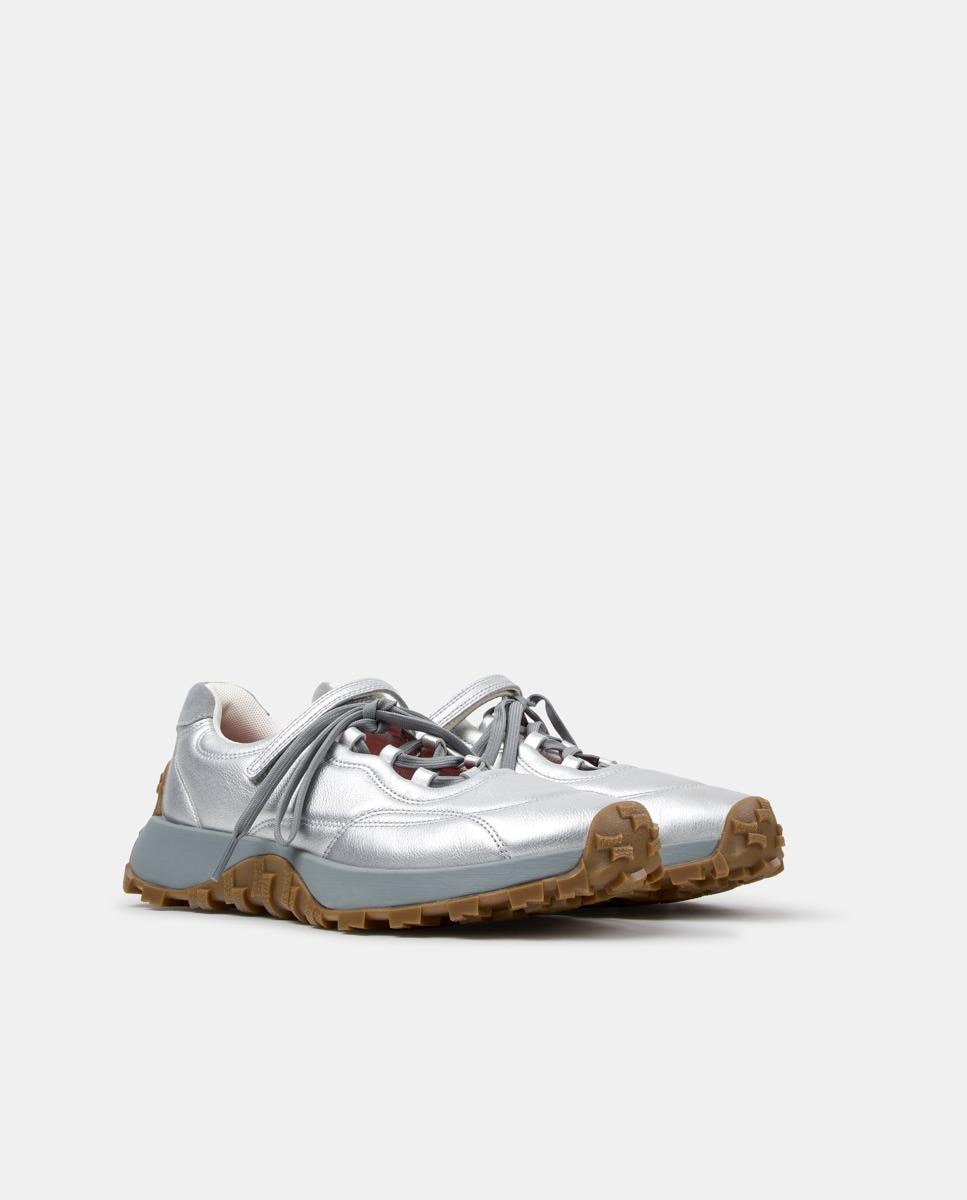 Zapatillas deportivas de mujer drift trail de piel - Camper - Plata Plata-5