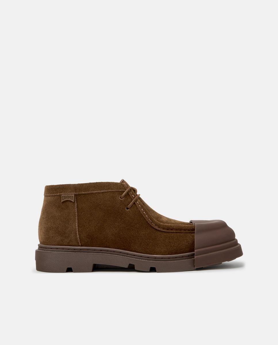 Botines de cordones de mujer de piel junction - Camper - Marrón Marrón-1